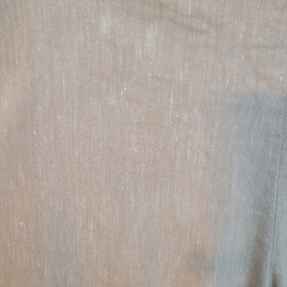 J Jill Linen Stretch Ankle Pants XL Petite Light Beige Button Hem Side Zipper - Picture 6 of 10